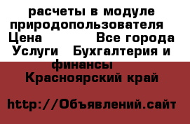 расчеты в модуле природопользователя › Цена ­ 3 000 - Все города Услуги » Бухгалтерия и финансы   . Красноярский край